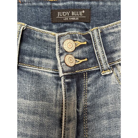 Judy Blue High Rise Flare Jeans Women’s Size 0/24 Stretch Denim JB82530MD EUC - Picture 7 of 12